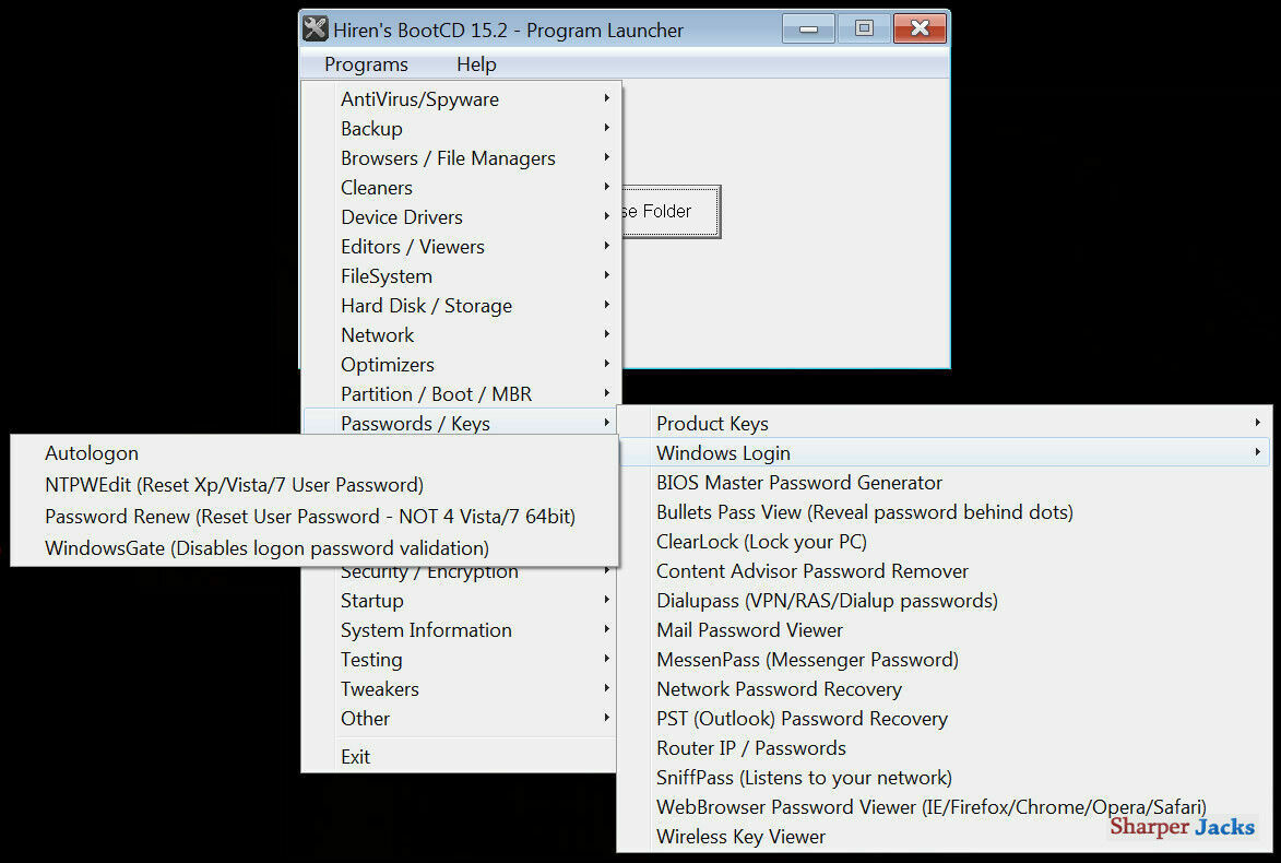 Hiren’s Boot CD – PC Repair, Virus Removal, Clone, Recovery, Password – USB