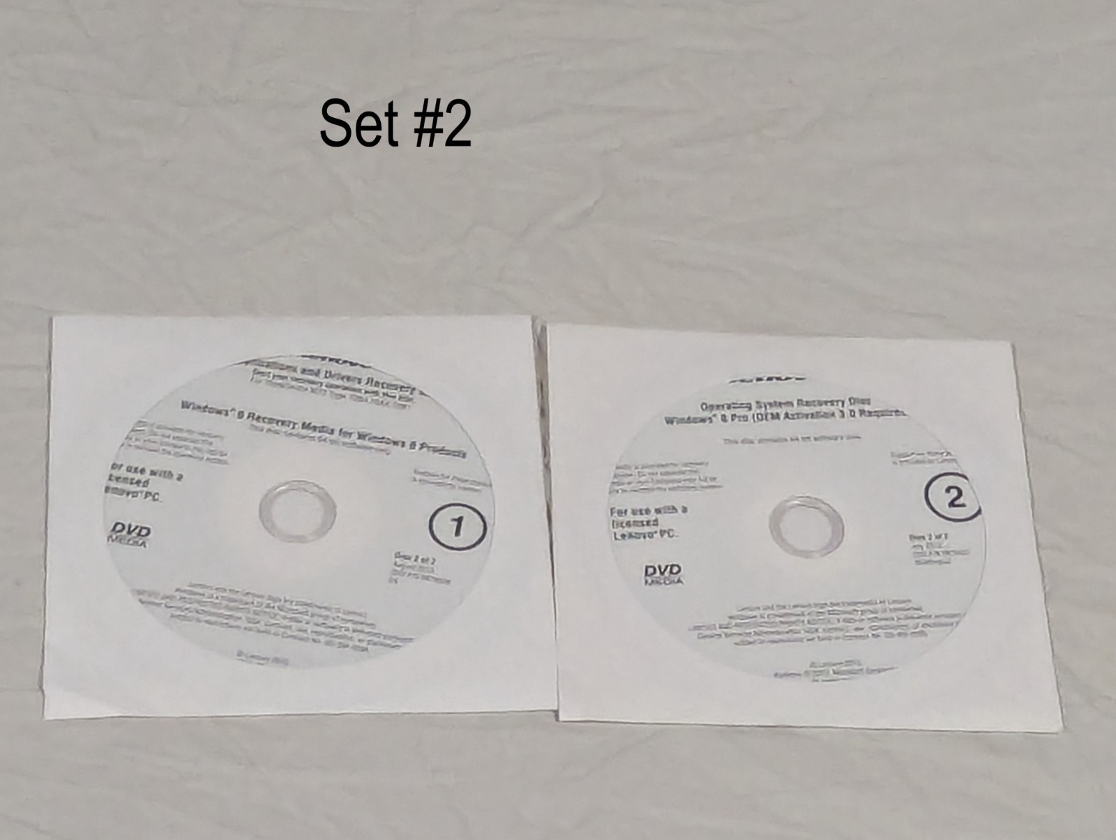 Lenovo M73 10B4 10AX 10B1 Windows 8 Pro OS Recovery & Drivers DVD Set Discs Only