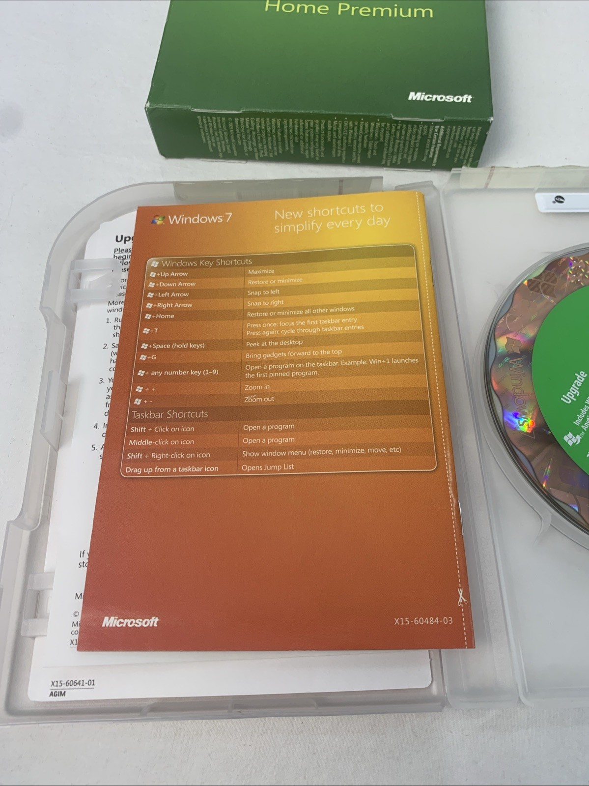 Microsoft Windows 7 Home Premium Upgrade 32 & 64 Bit DVDs MS Windows With Key