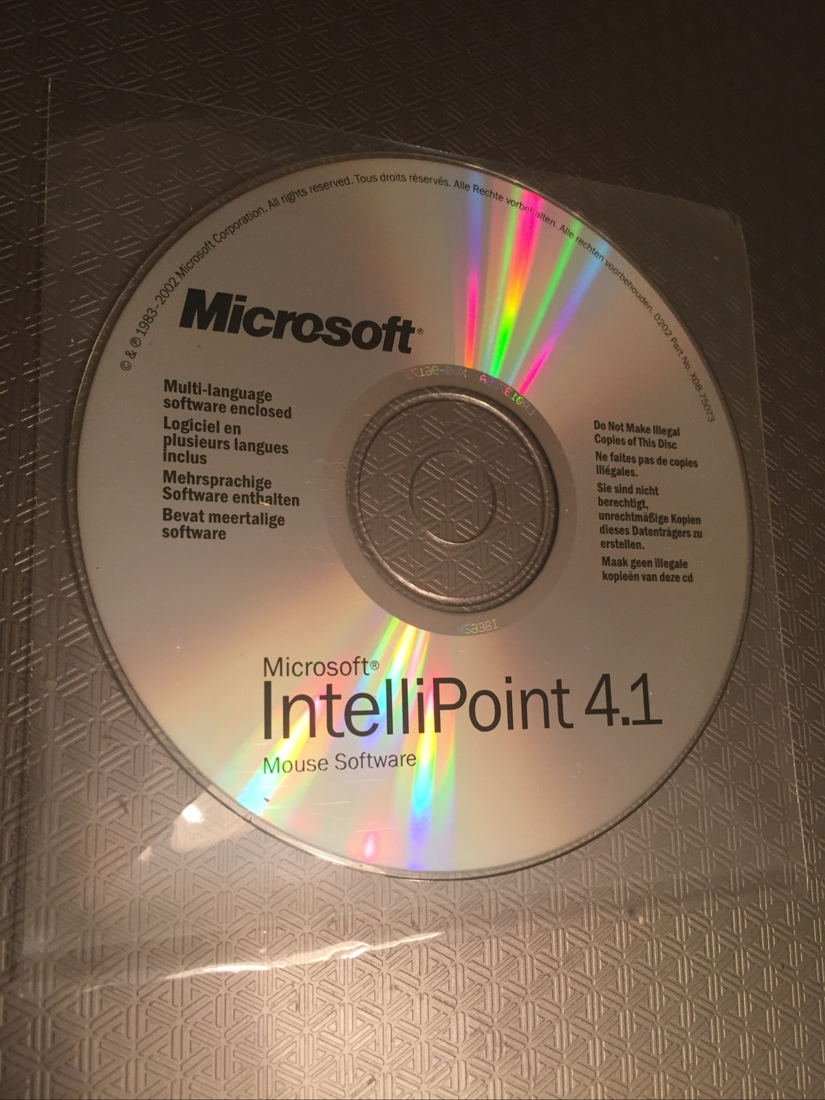 Microsoft IntelliPoint 4.1 Mouse Software Disc