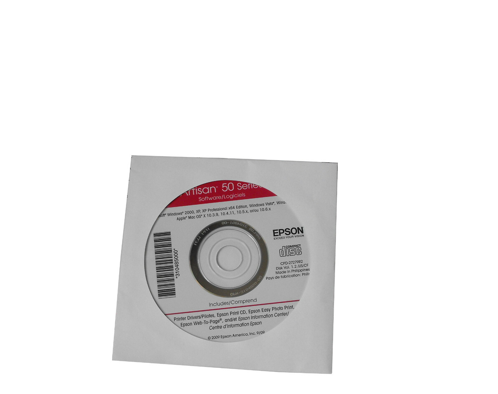 EPSON ARTISAN 50 SERIES PRINTER CD