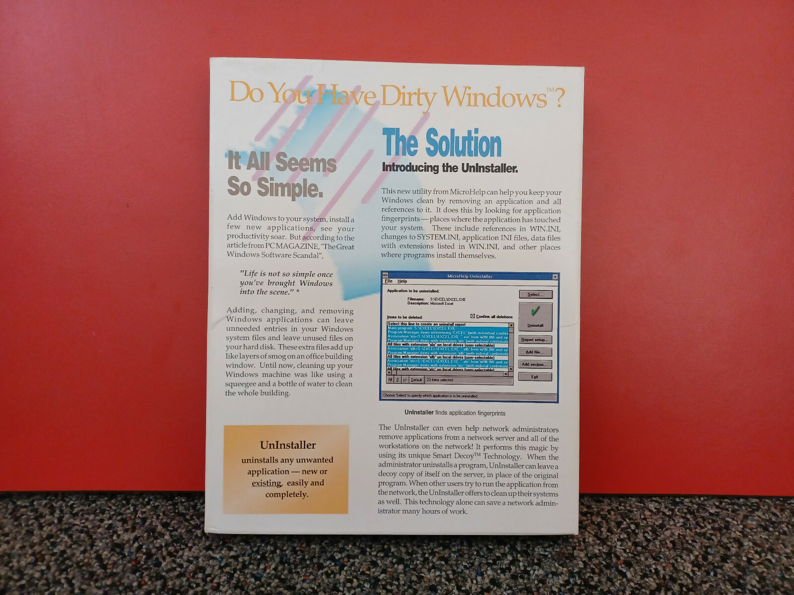 Vintage Windows 3.5″ Floppy Disk MicroHelp Utilities for Windows Uninstaller