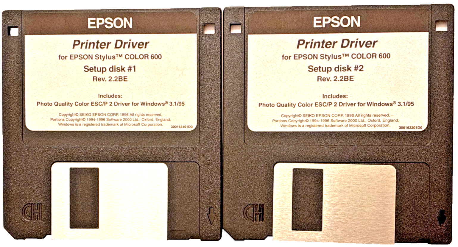 EPSON Printer Driver Setup 3.5″ Floppy Discs for Epson Stylus COLOR 600