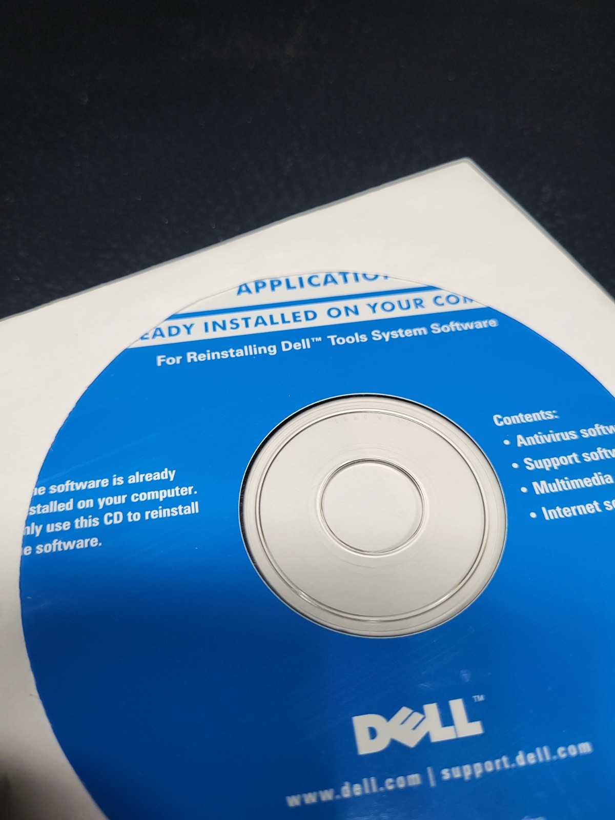 Dell Disc For Reinstalling Dell Tools System Software P/N 6Y299 Rev. A00