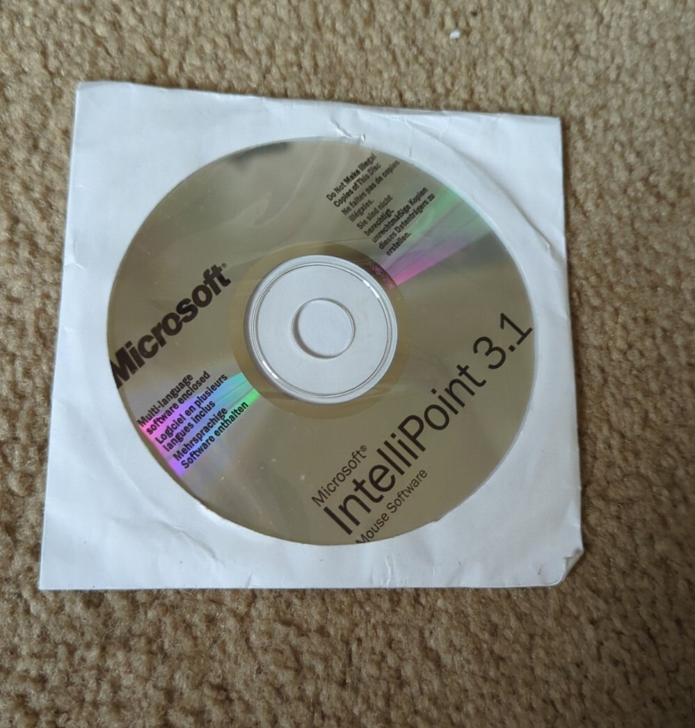 Genuine Microsoft IntelliPoint 3.1 Mouse Software CD-ROM