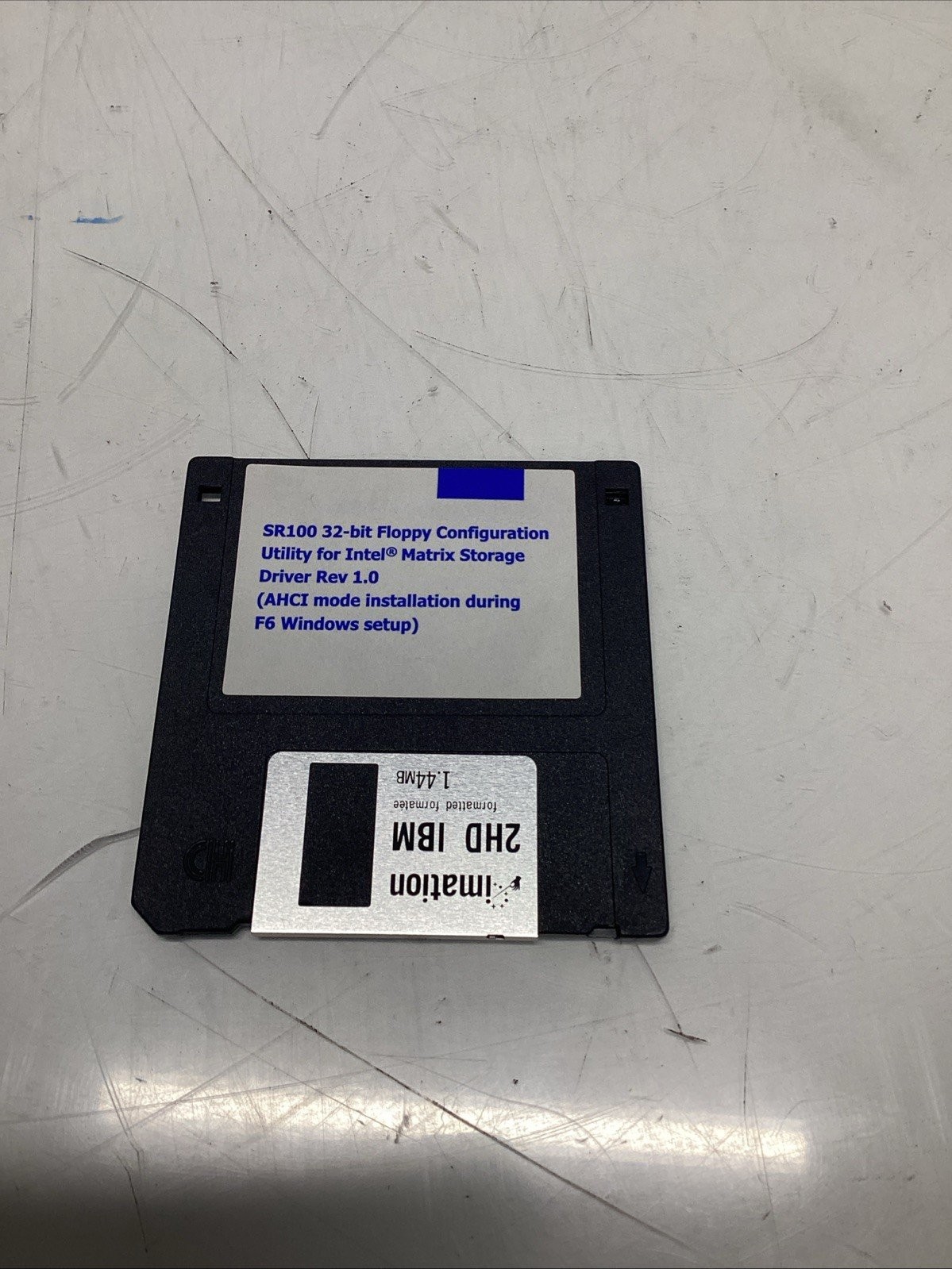 Intel AHCI Driver Floppy Disk SR100 32-bit Rev 1.0 for Windows F6 Setup P-782