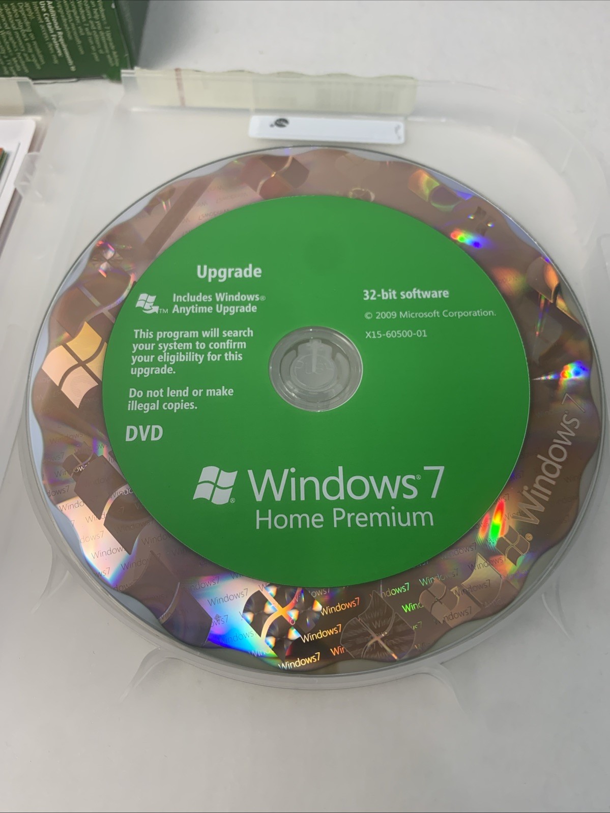 Microsoft Windows 7 Home Premium Upgrade 32 & 64 Bit DVDs MS Windows With Key