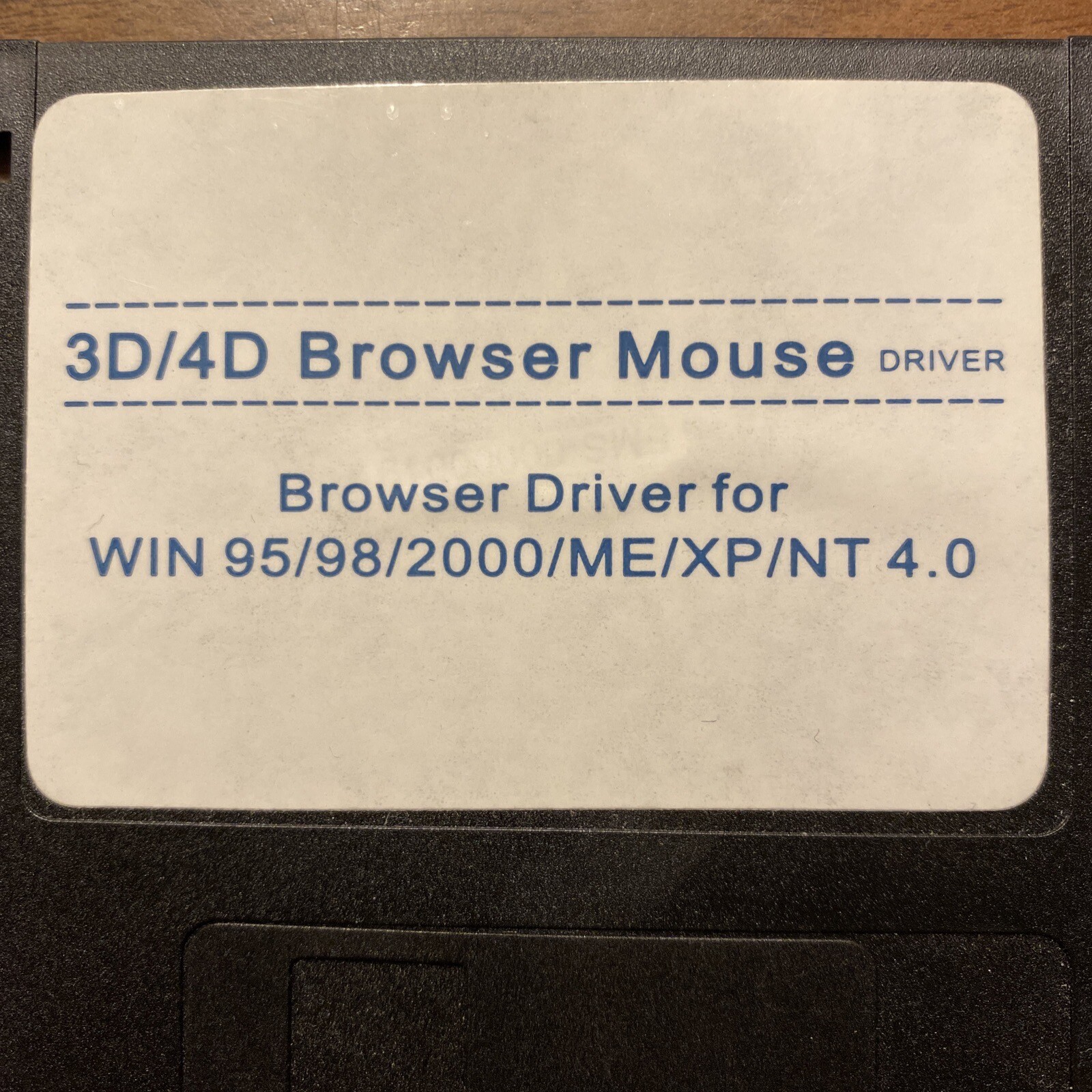 3D 4D Browser Mouse Driver Floppy Disk for Win 95 98 2000 ME XP NT 4.0 E2