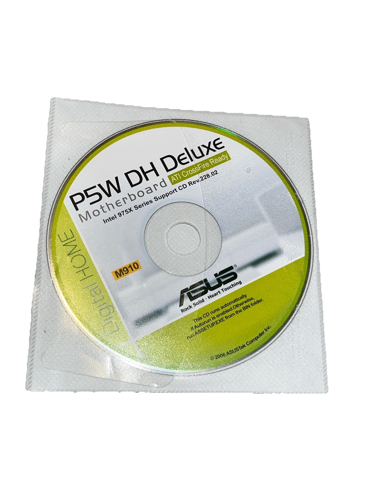 ASUS P5W DH Deluxe Motherboard Drivers Installation Disk M910
