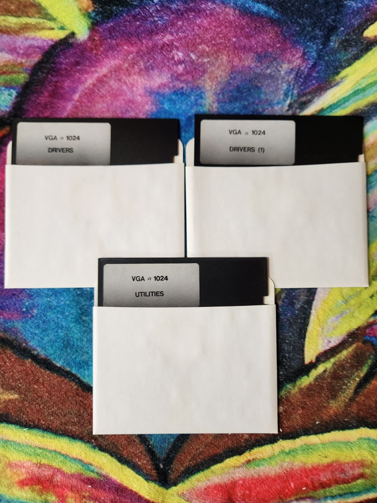 VGA 1024 Drivers And Utilities Disks – Lot Of 3 – 5.25″ Floppy Disk