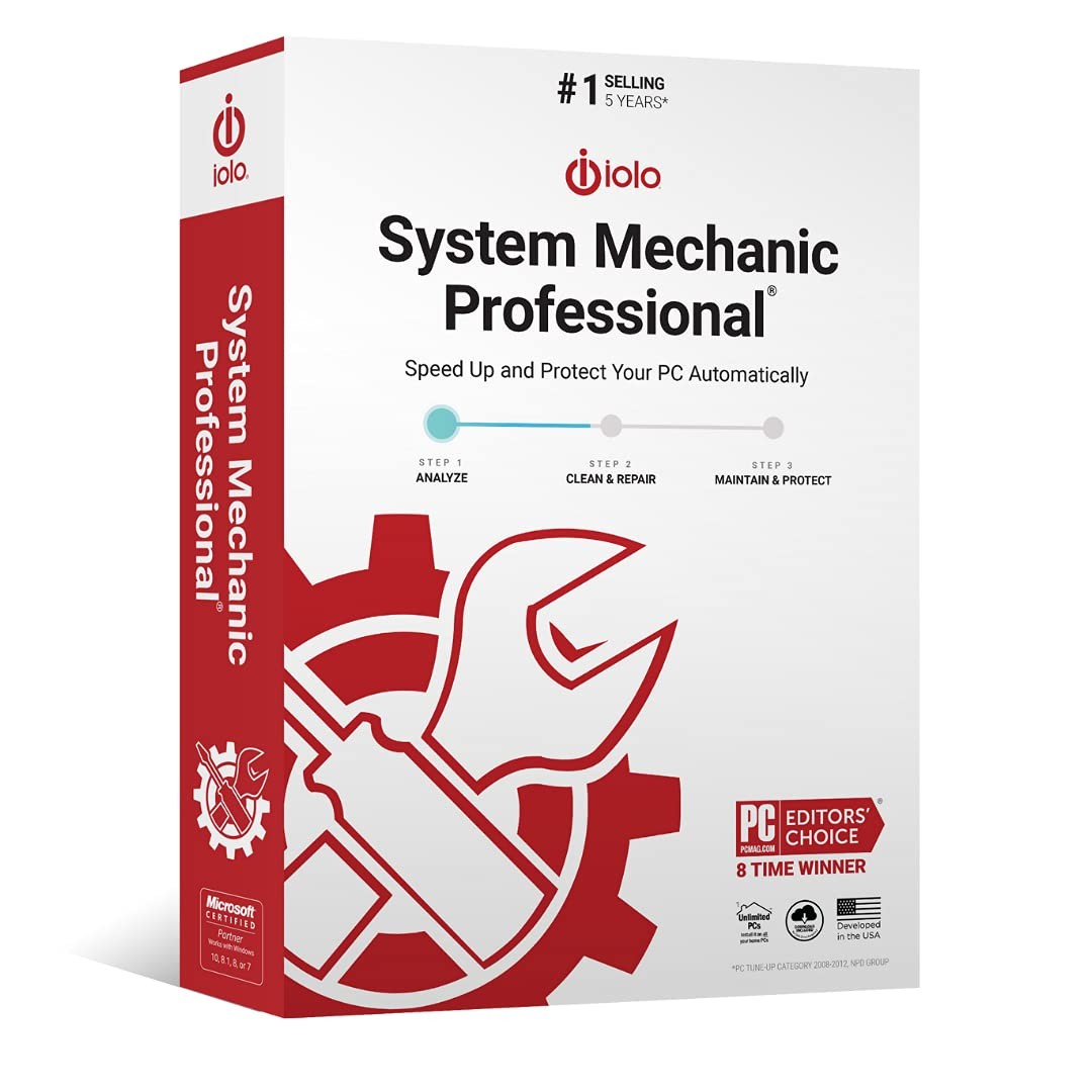 iolo – System Mechanic Pro, Computer Cleaner for Windows, Blocks Viruses and…