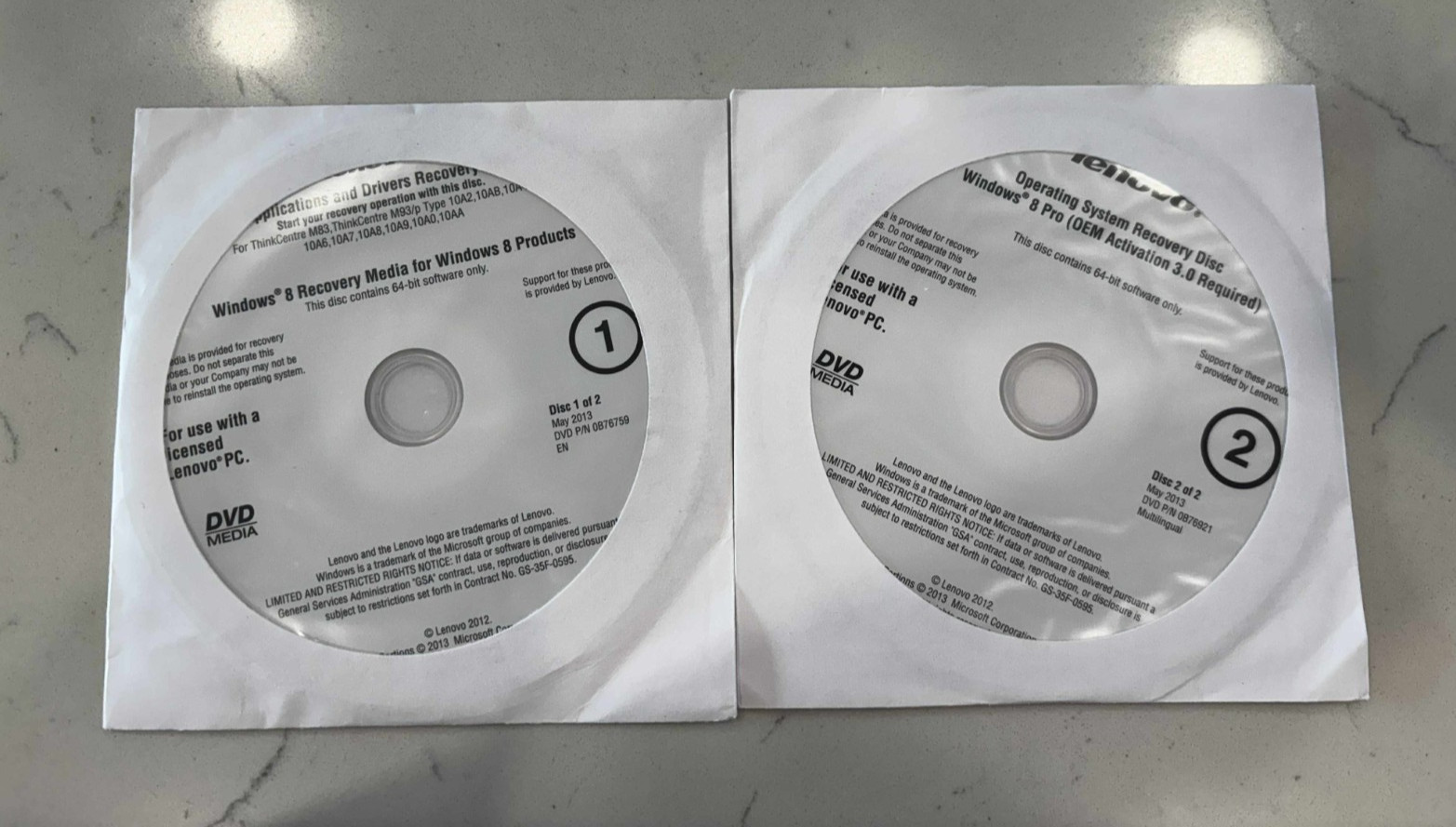 Lenovo Applications & Drivers Recovery Disc Windows 8 Recovery Media 64 bit