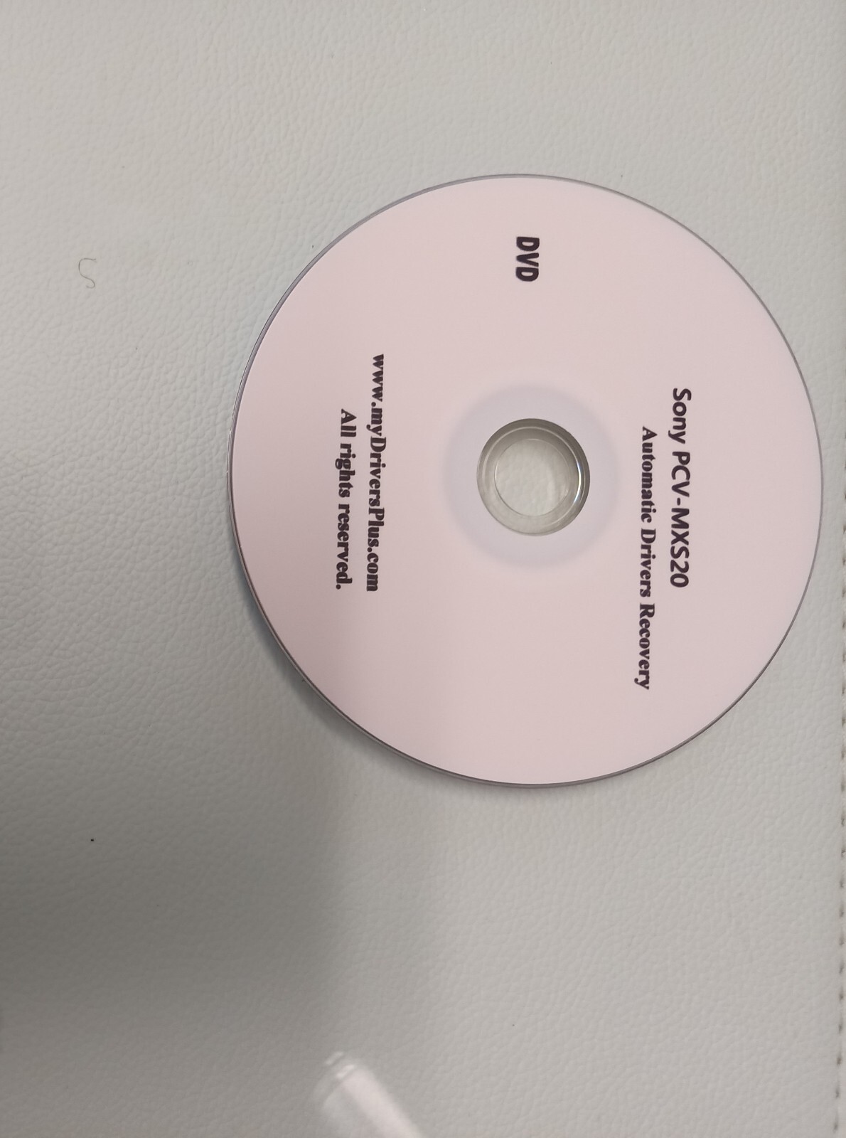 SONY PCV-MXS20 DRIVERS RECOVERY DVD DISC