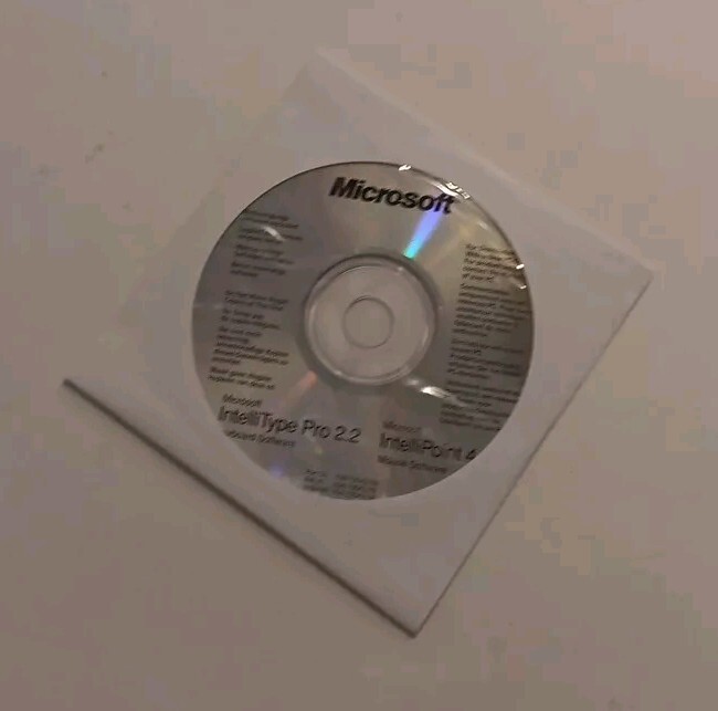 Microsoft CD IntelliType Pro 2.2 Keyboard Software 1994 to 2002 PC Windows XP