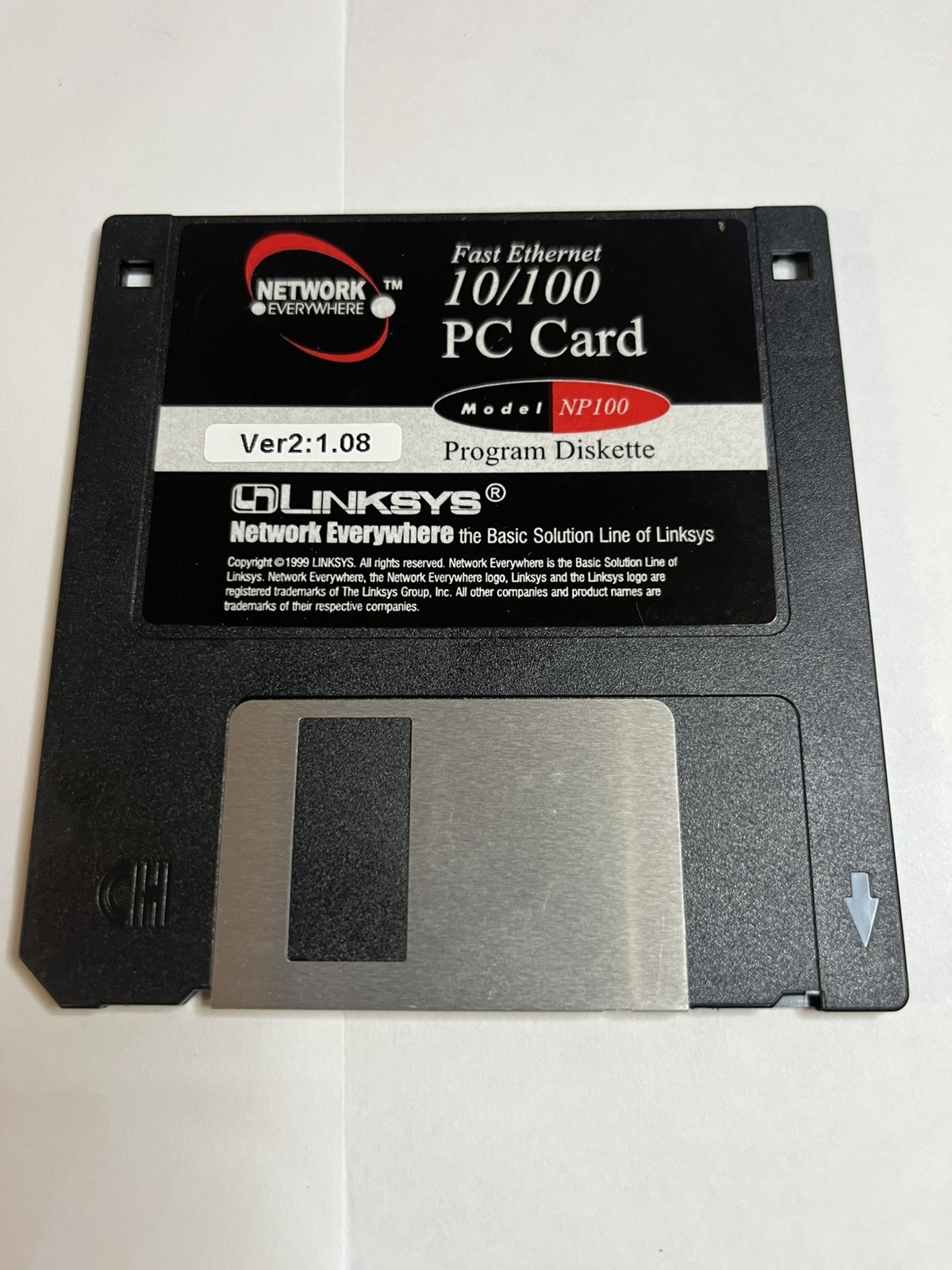 Linksys Network Everywhere Fast Ethernet 10/100 PC Card Program Diskette.