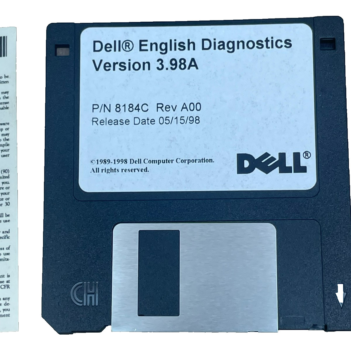 Dell English Diagnostics Version 3.98A P/N 8184C Rev A00