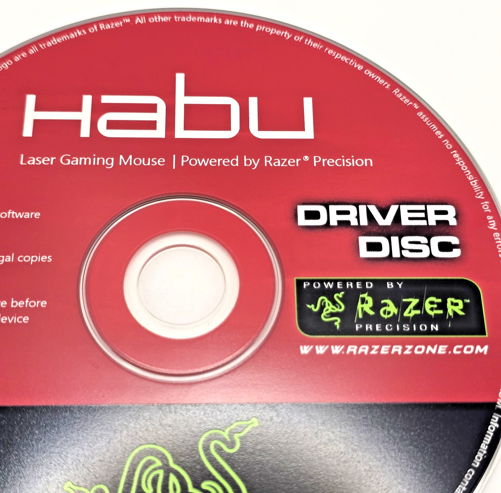 RAZER Microsoft MS Habu Vintage Laser Gaming Mouse Driver Disc CD-ROM 2006