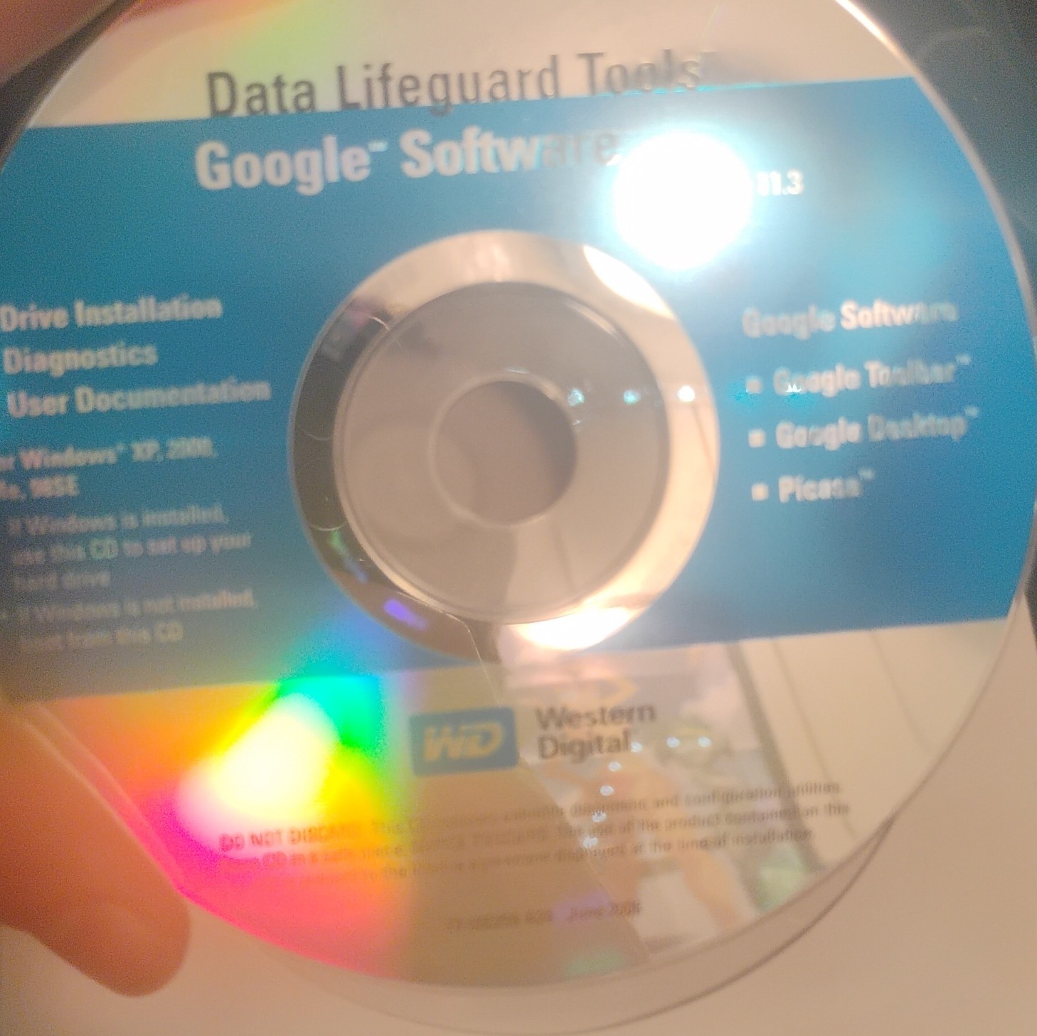 Western Digital Data Lifeguard Tools v11.3 Drivers Update CD Win XP/2000
