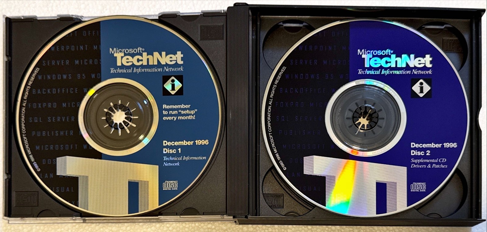 Microsoft TechNet December 1996 Volume 4, Issue 12, 3-CD Set – Excellent