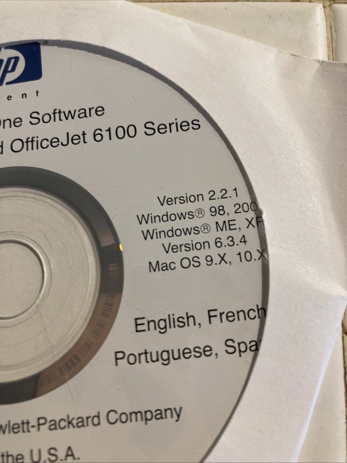 hp all-in-one Software CD For PSC 2170/0fficeJet 6100 Series Installation CD NEW
