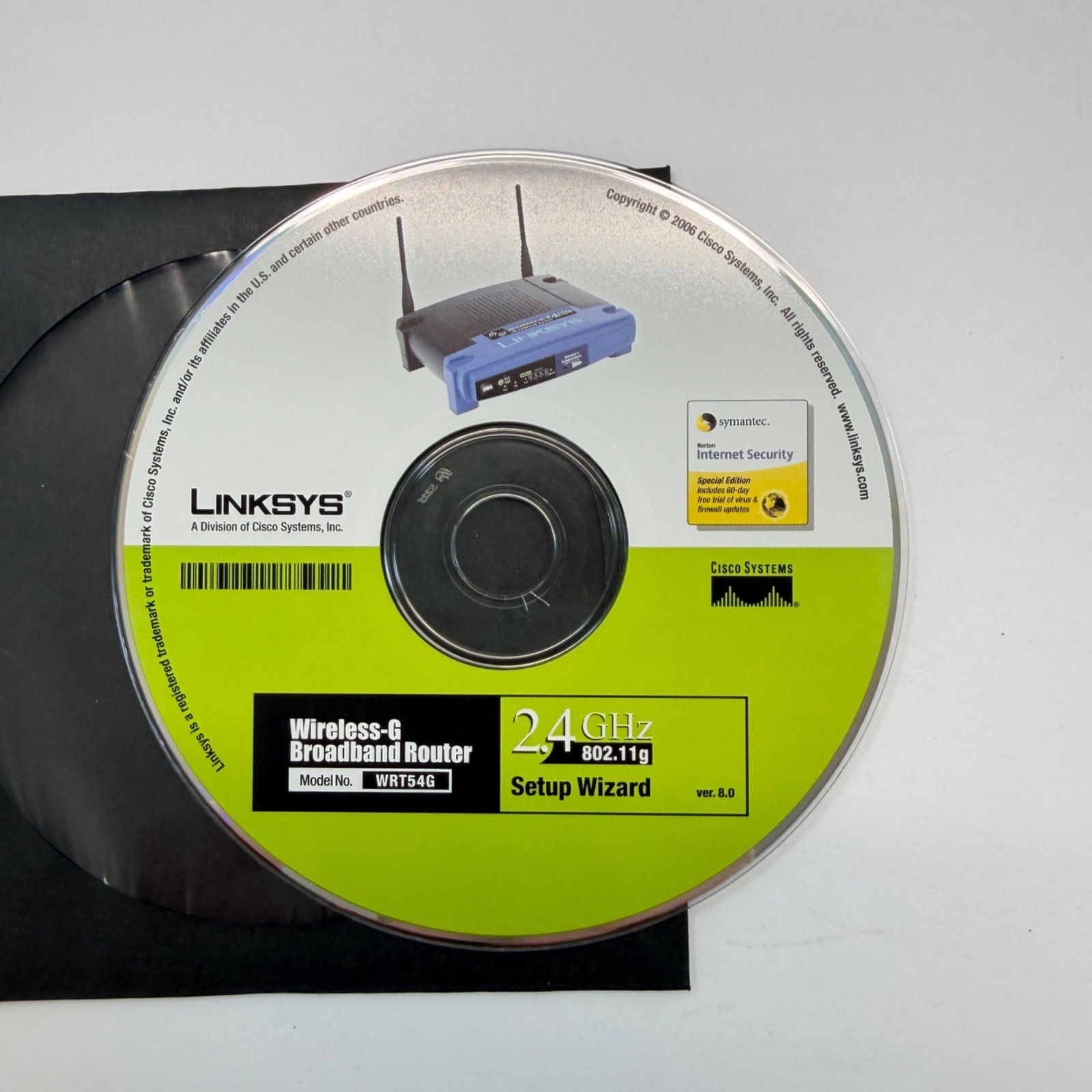 Linksys Wireless-G Broadband Router WRT54G Setup CD ONLY V8.0 Cisco Systems