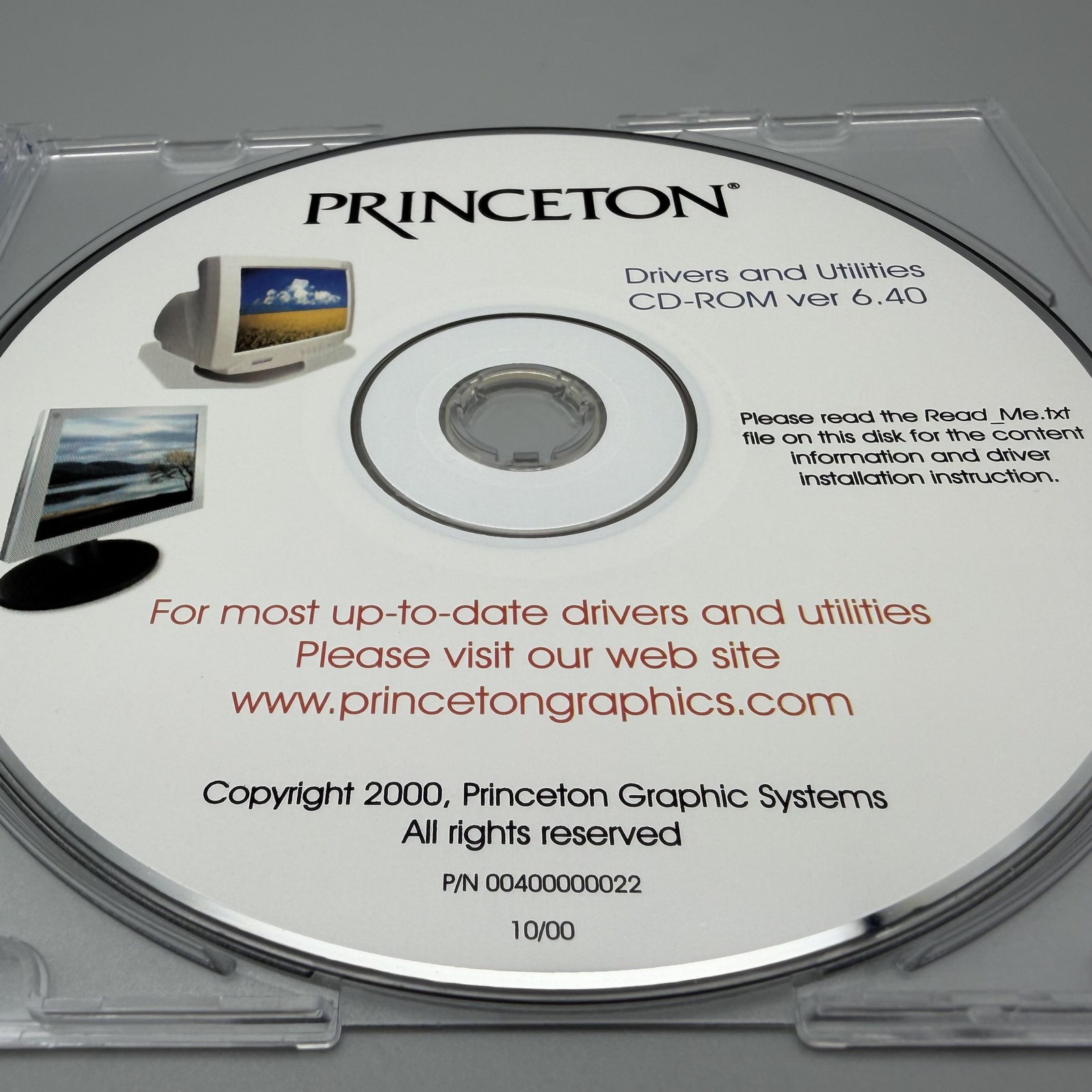Vintage 2000 Princeton Monitor Drivers And Utilities CD-ROM Ver 6.40 Software