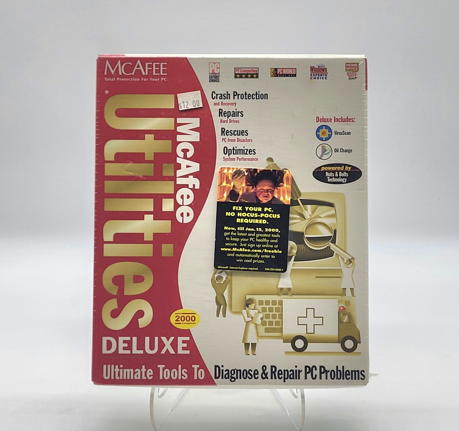 McAfee Utilities Deluxe Factory Sealed Win 95 98 VirusScan Y2K Big Box