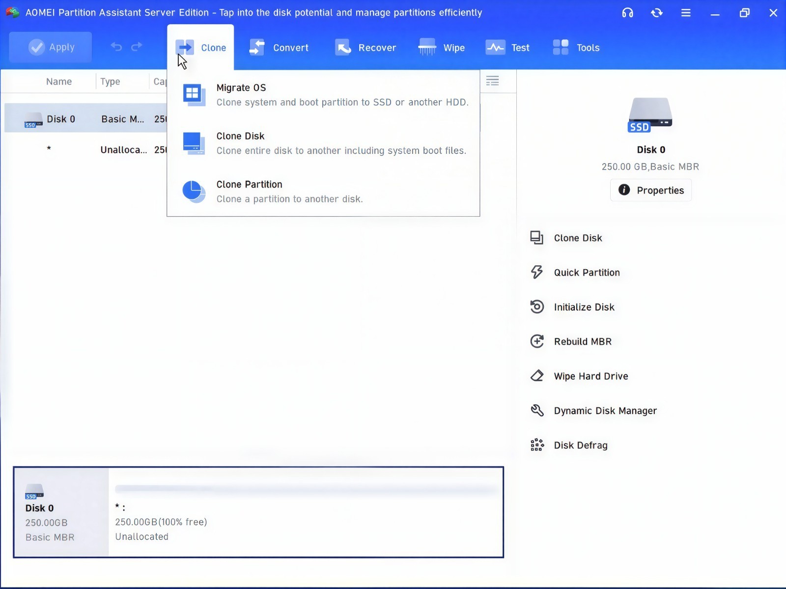 AOMEI Partition Assistant Server Bootable DVD/USB