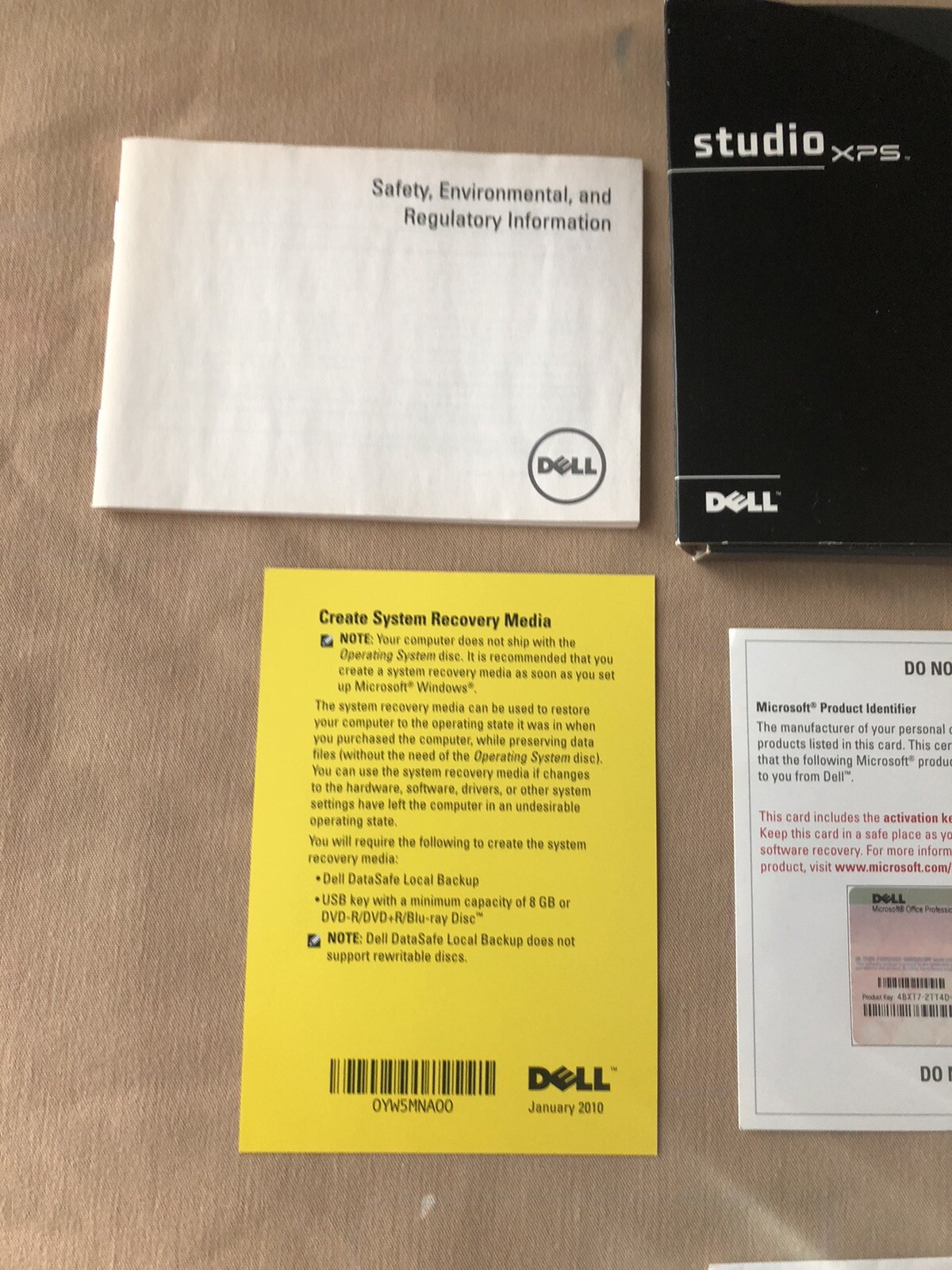 Dell Studio XPS Restore Setup Guide with Drivers and Utilities (See Photos)