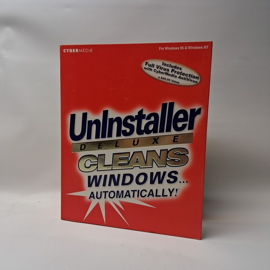 CYBER MEDIA Uninstaller Deluxe Cleans Windows Automatically PC CD-ROM Windows 95