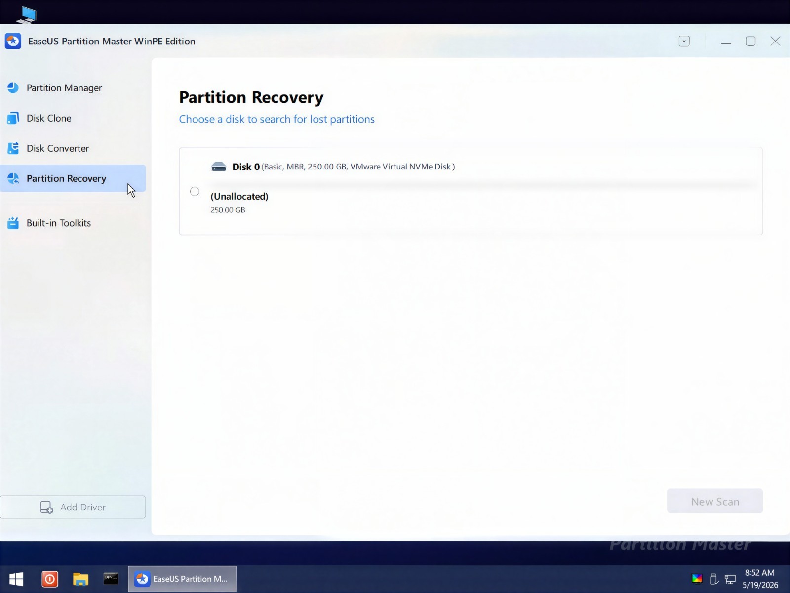 EaseUS Partition Master Bootable DVD/USB