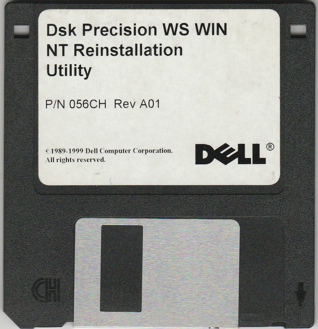 DSK Precision WS WIN NT Reinstallation Utility Rev. A01 by Dell ~ 3.5″ disk 1999