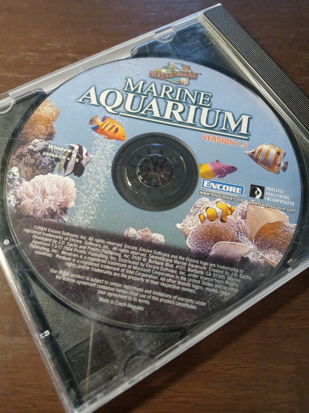 Software PC Marine Aquarium version 1.5. Serene Scene
