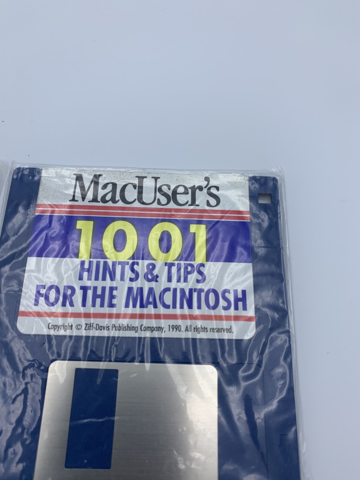Apple MacUsers Bible 1001 Hints & Tips 3.5 Media 1990 floppy disk Macintosh Mac