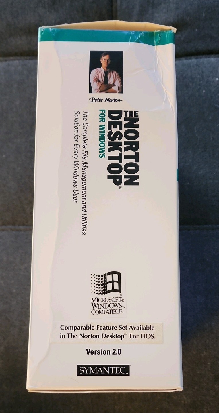 Norton Desktop for Windows 2.0, Symantec, IBM/PC, 3.5″ disk, 1992.- New In Box –
