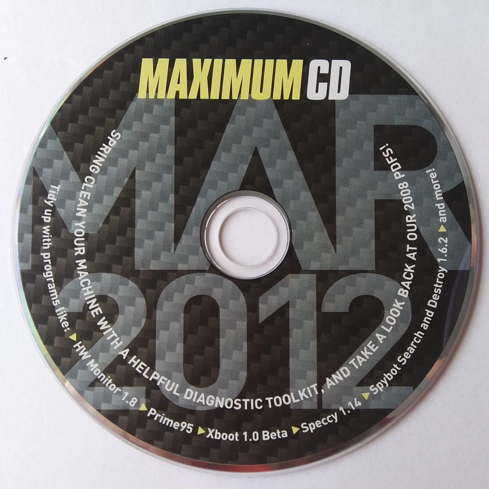 Maximum PC 2012 Diagnostic Toolkit CD Prime95 HWMonitor Xboot Speccy