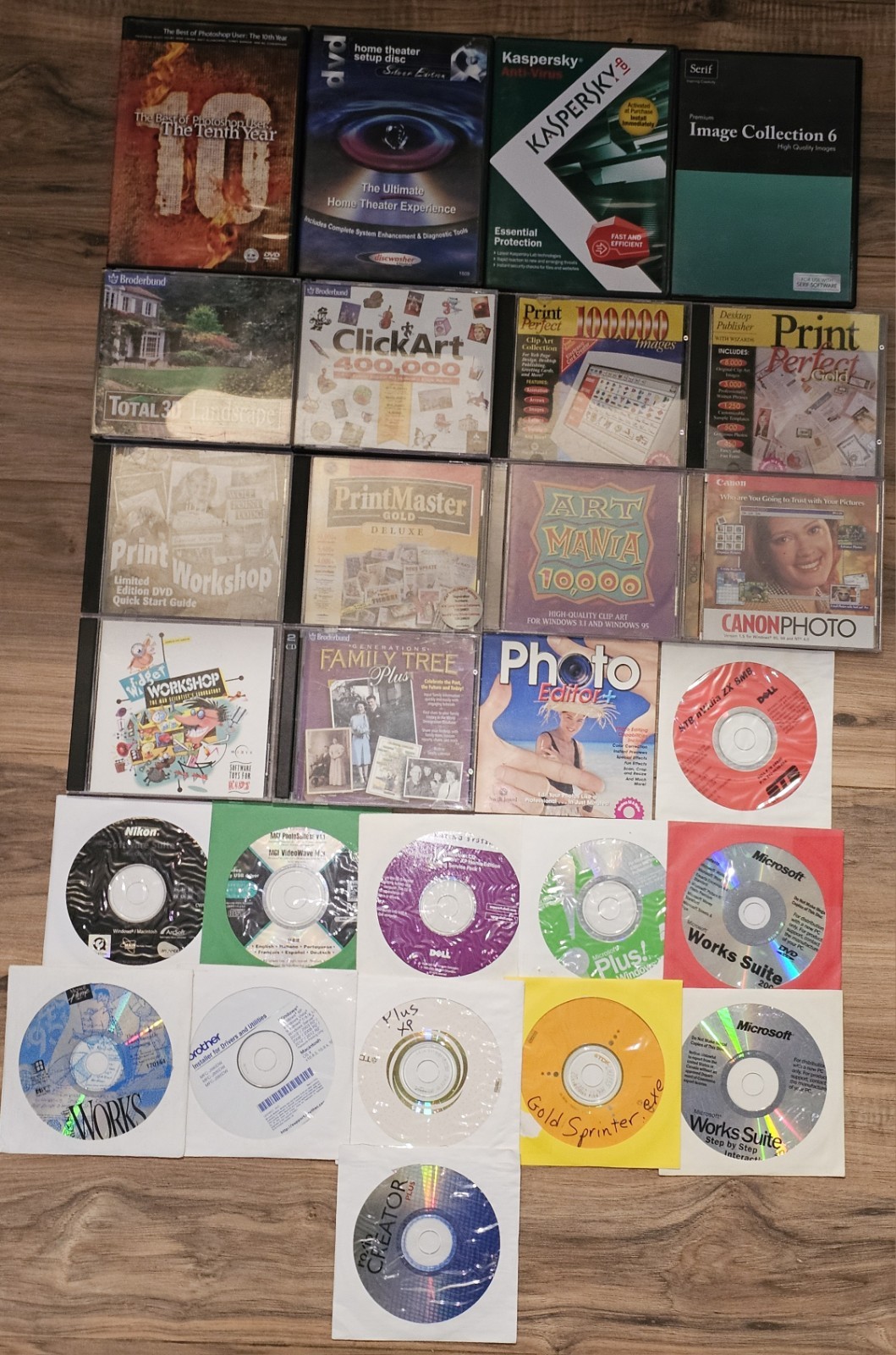Lot of 27 program Installation, driver, software update CD-ROM discs