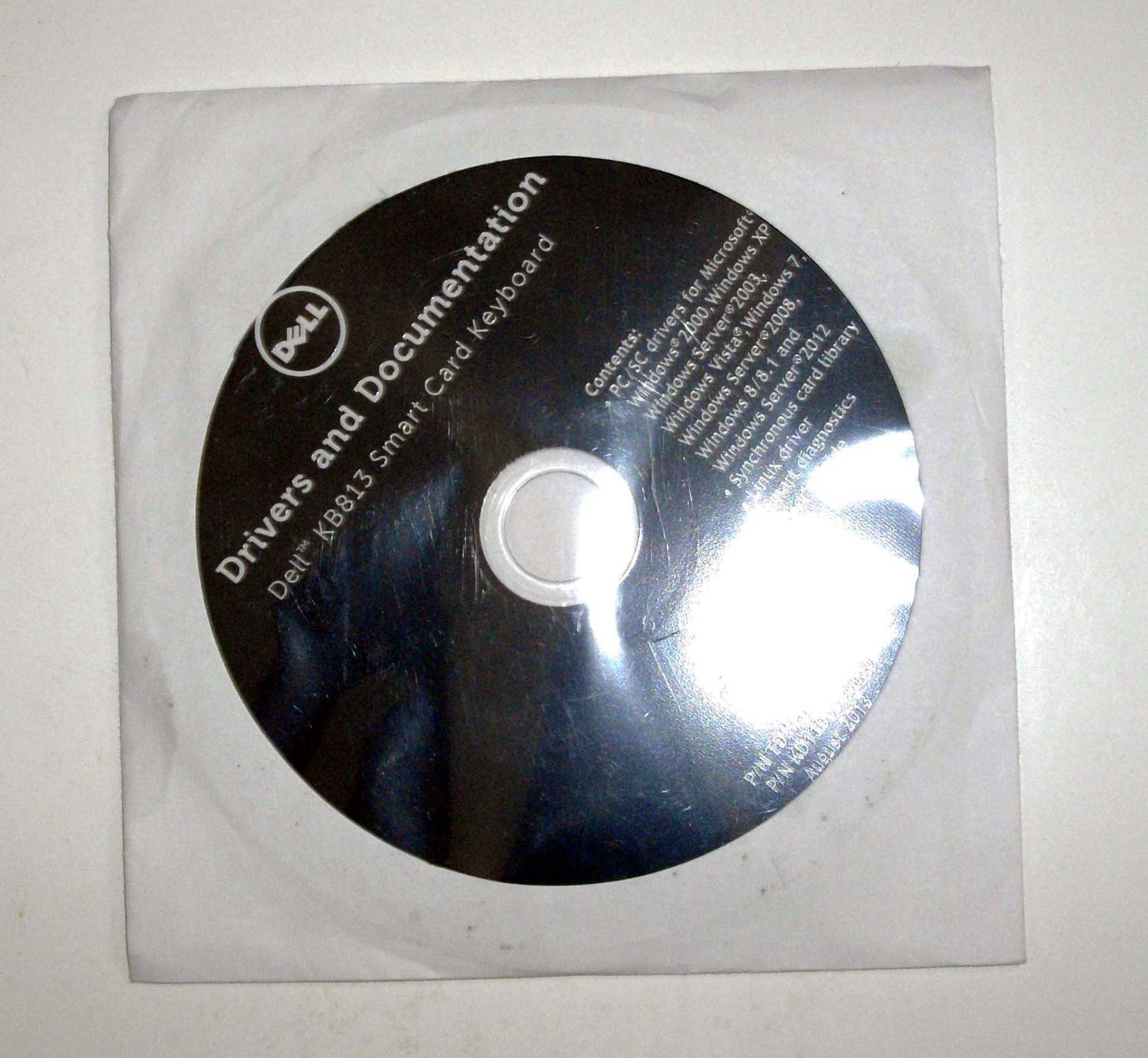 OEM Dell KB813 Smart Card Keyboard Drivers and Documentation CD-ROM Disc TDMP0