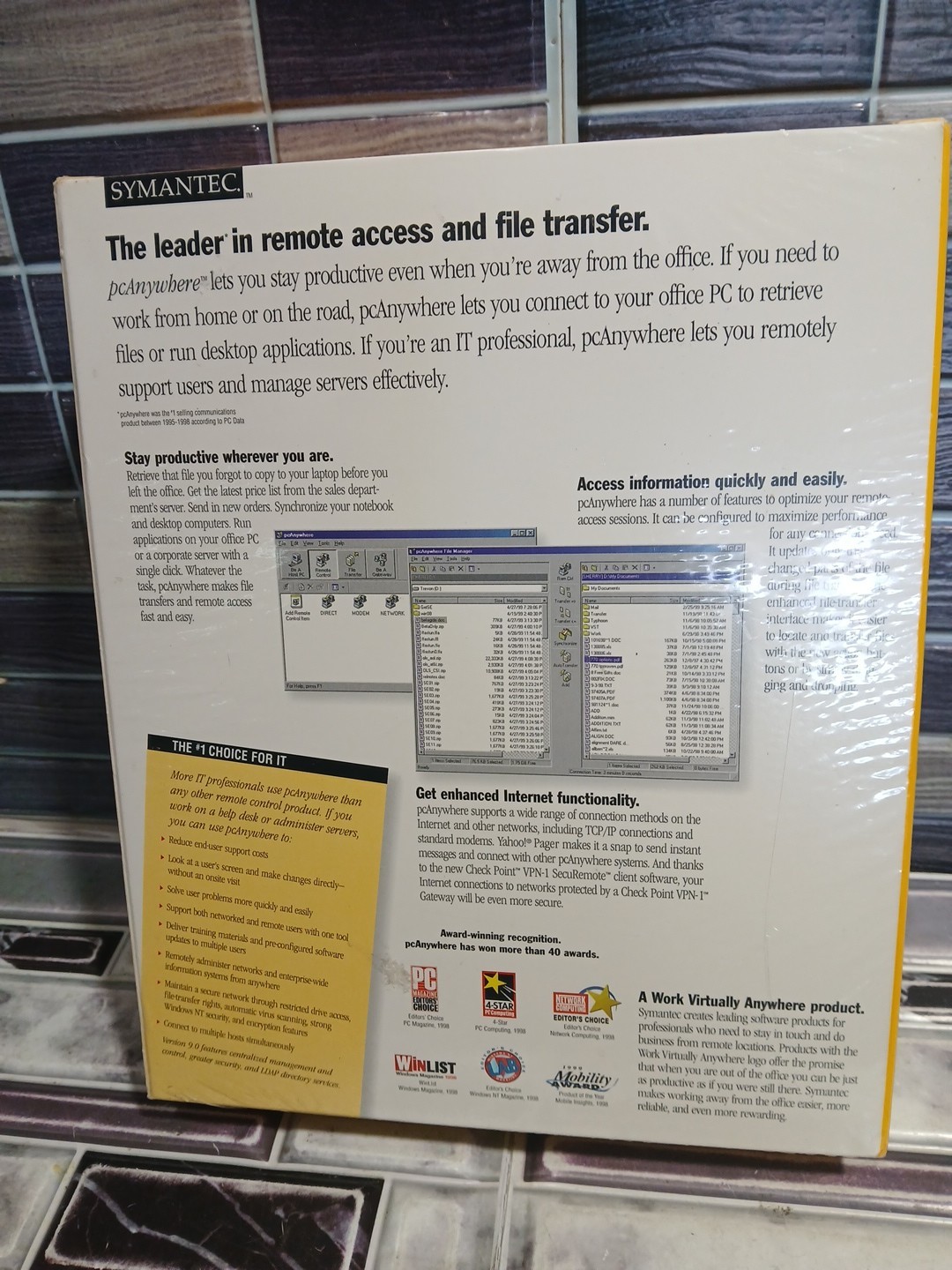 Symantec Pc Anywhere Version 9.0 Windows Host Windown 95,98,NT 3.1 Dos