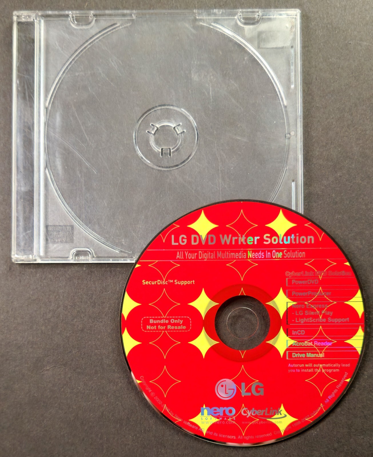 LG DVD Writer Solution Software CD 2008 Nero Express PowerDVD InCD CyberLink DVD