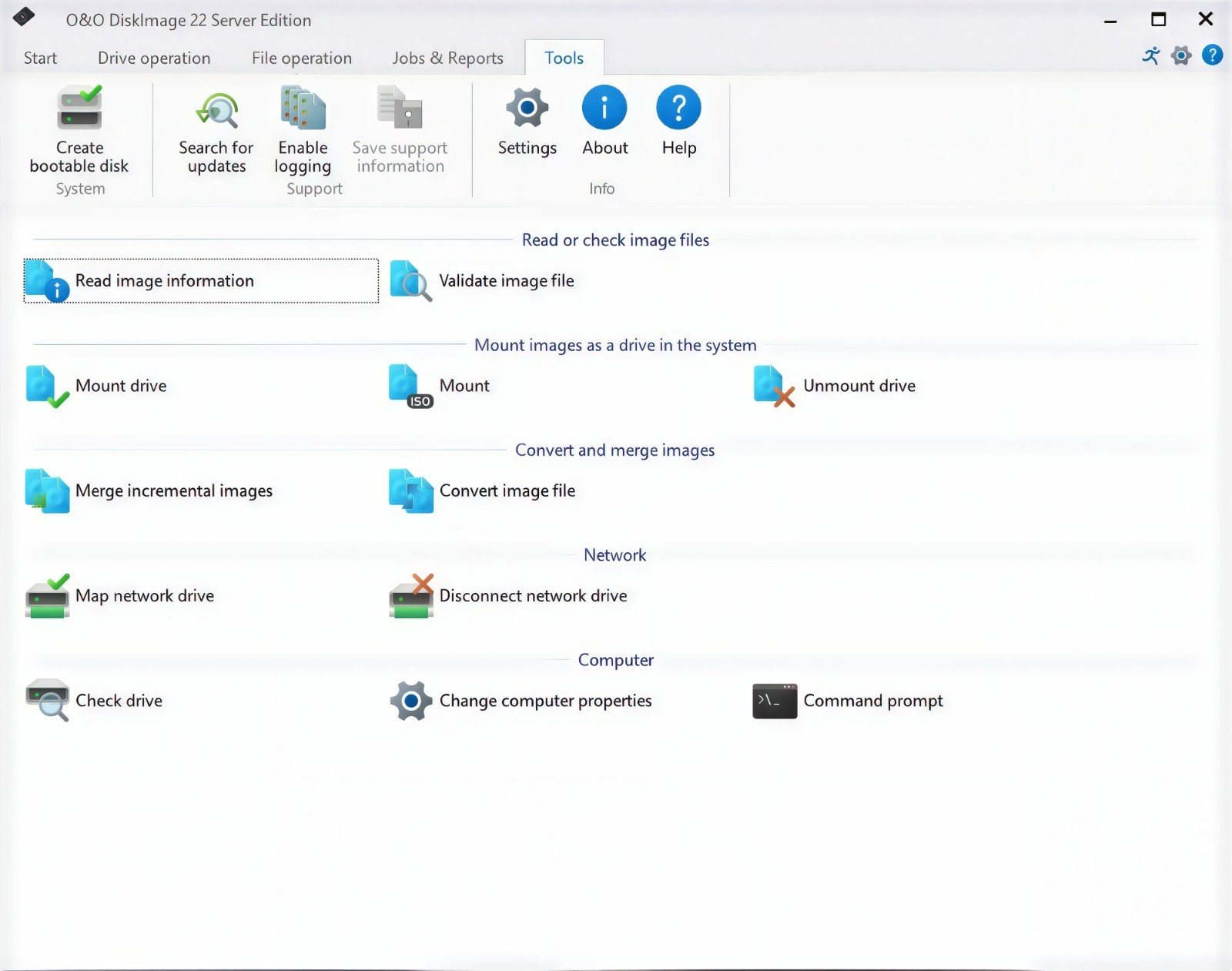 O&O DiskImage Server Edition Bootable DVD/USB