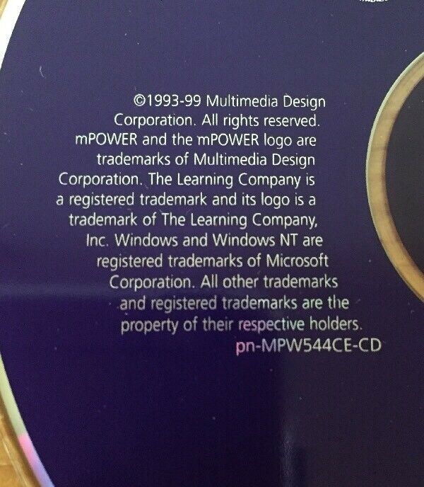 Vintage 1999 mPower 3.0 Multimedia Windows Mac Software v3 CD Disk w Manual