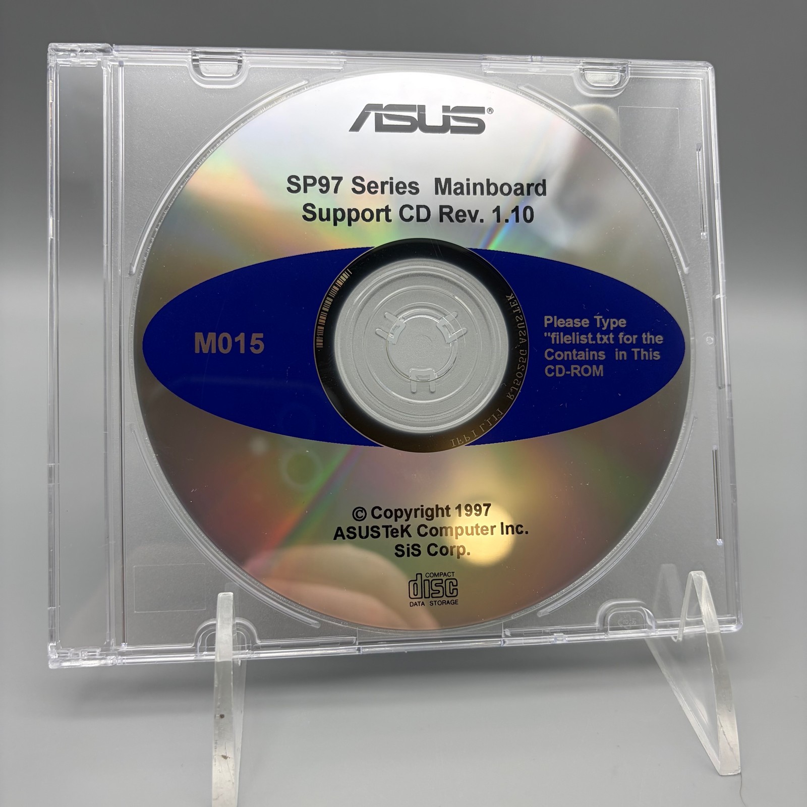 Vintage 1997 ASUS SP97 Series Mainboard Motherboard CD Rev 1.10 M015 Drivers