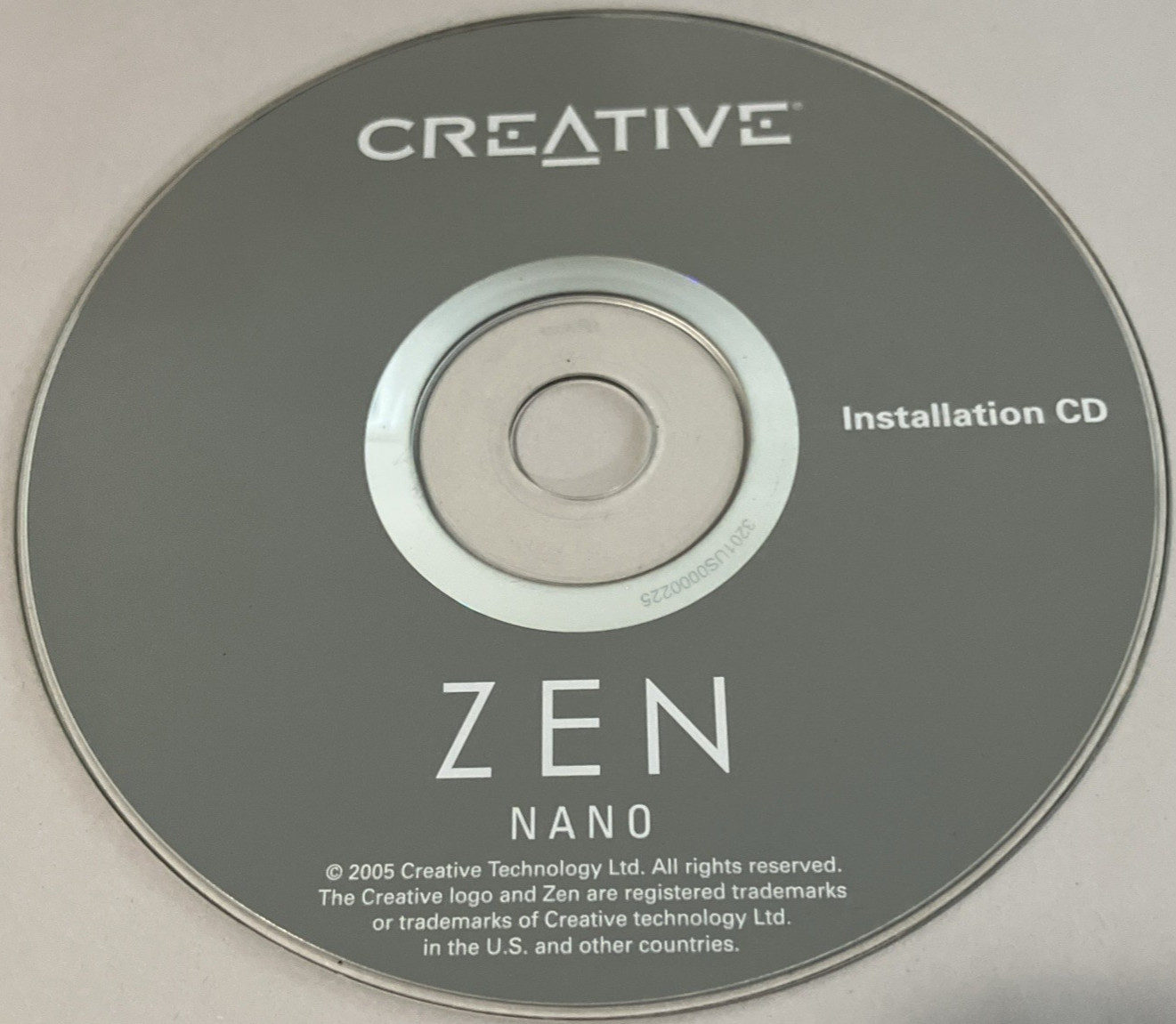 Creative Zen Nano Installation CD Software/Drivers (CD-Rom, 2005) – Disc