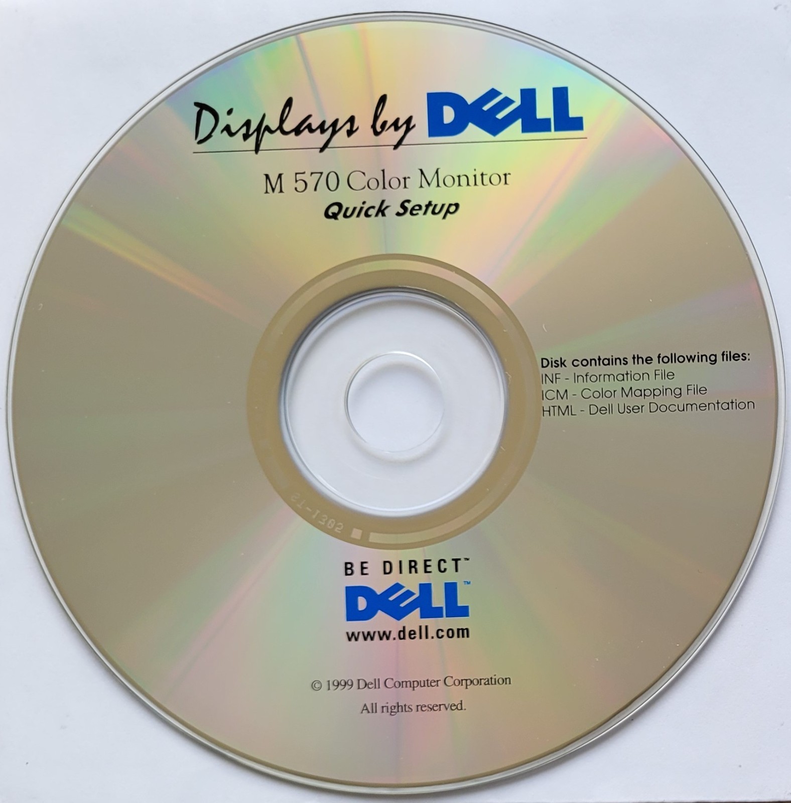 Vintage – Dell M570 Monitor Setup CD, 1999