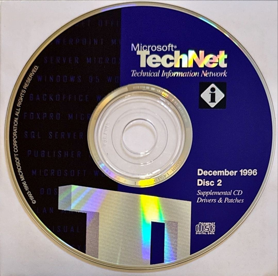 Microsoft TechNet December 1996 Volume 4, Issue 12, 3-CD Set – Excellent