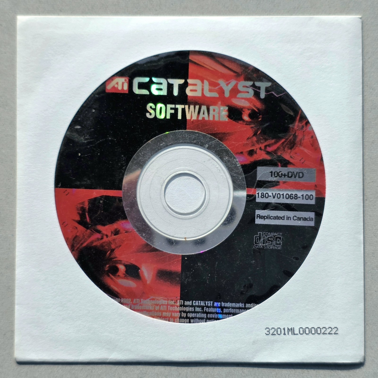 ATI Catalyst (CD, 2002) Software 180-V01068-100 Installation/Driver CD