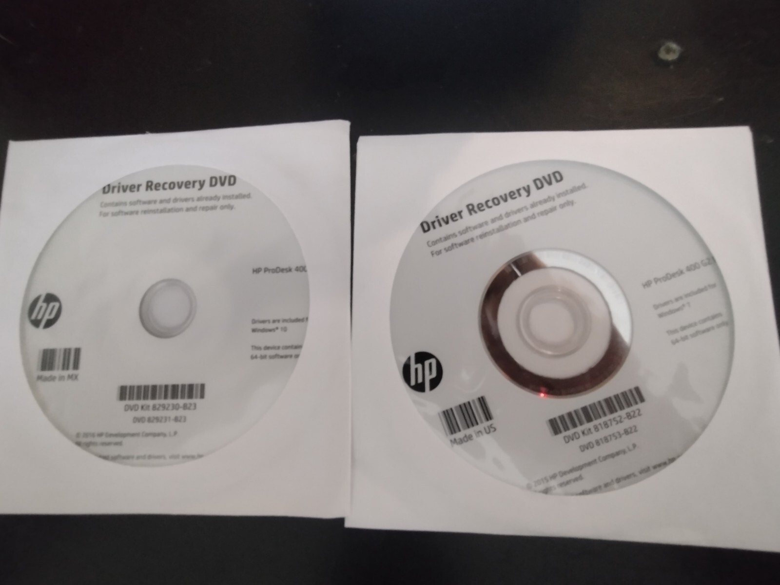 HP ProDesk 400 G2 Driver Recovery DVDs Windows 10 W/7