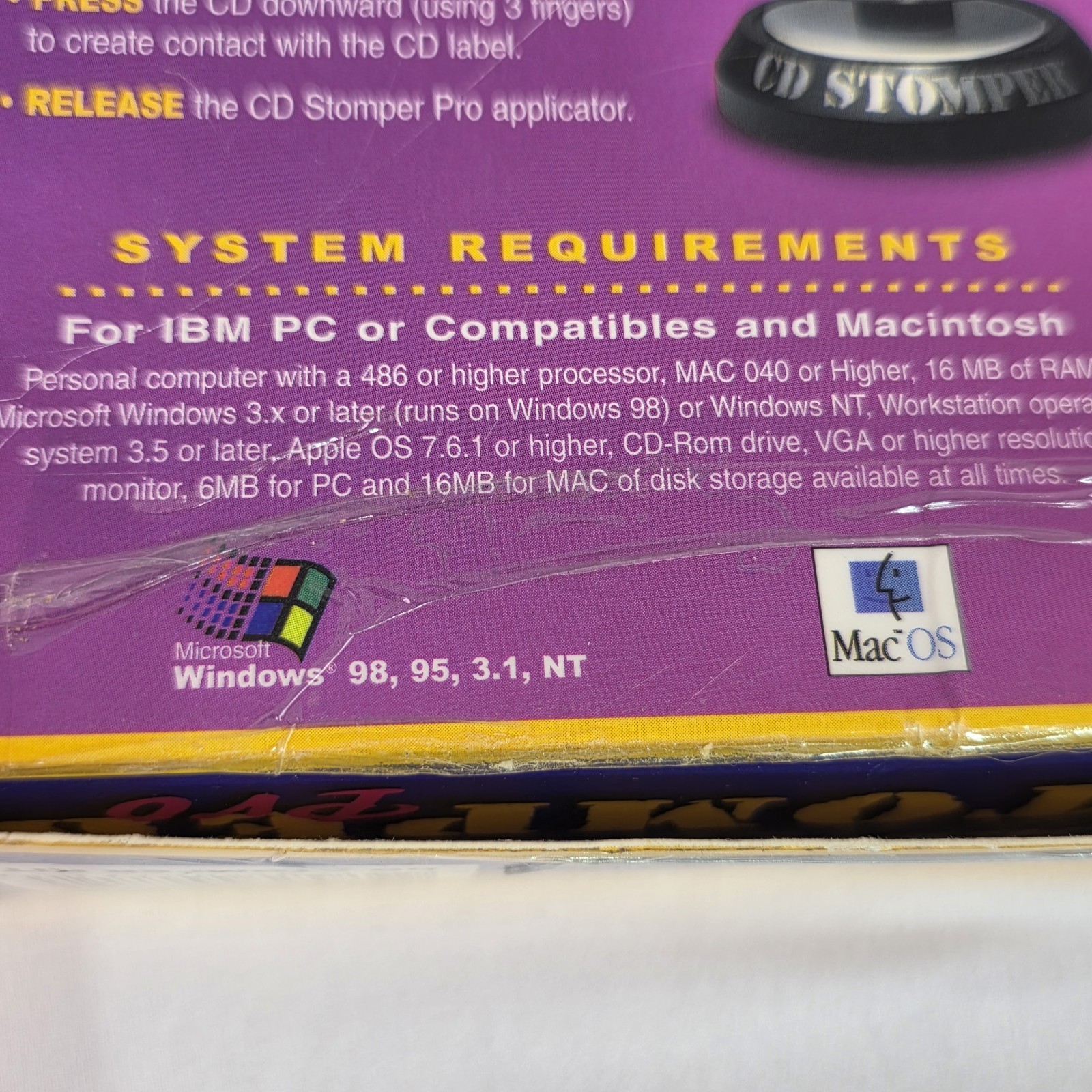 CD Stomper Pro CD-R Labeling System PC Mac New Open Box
