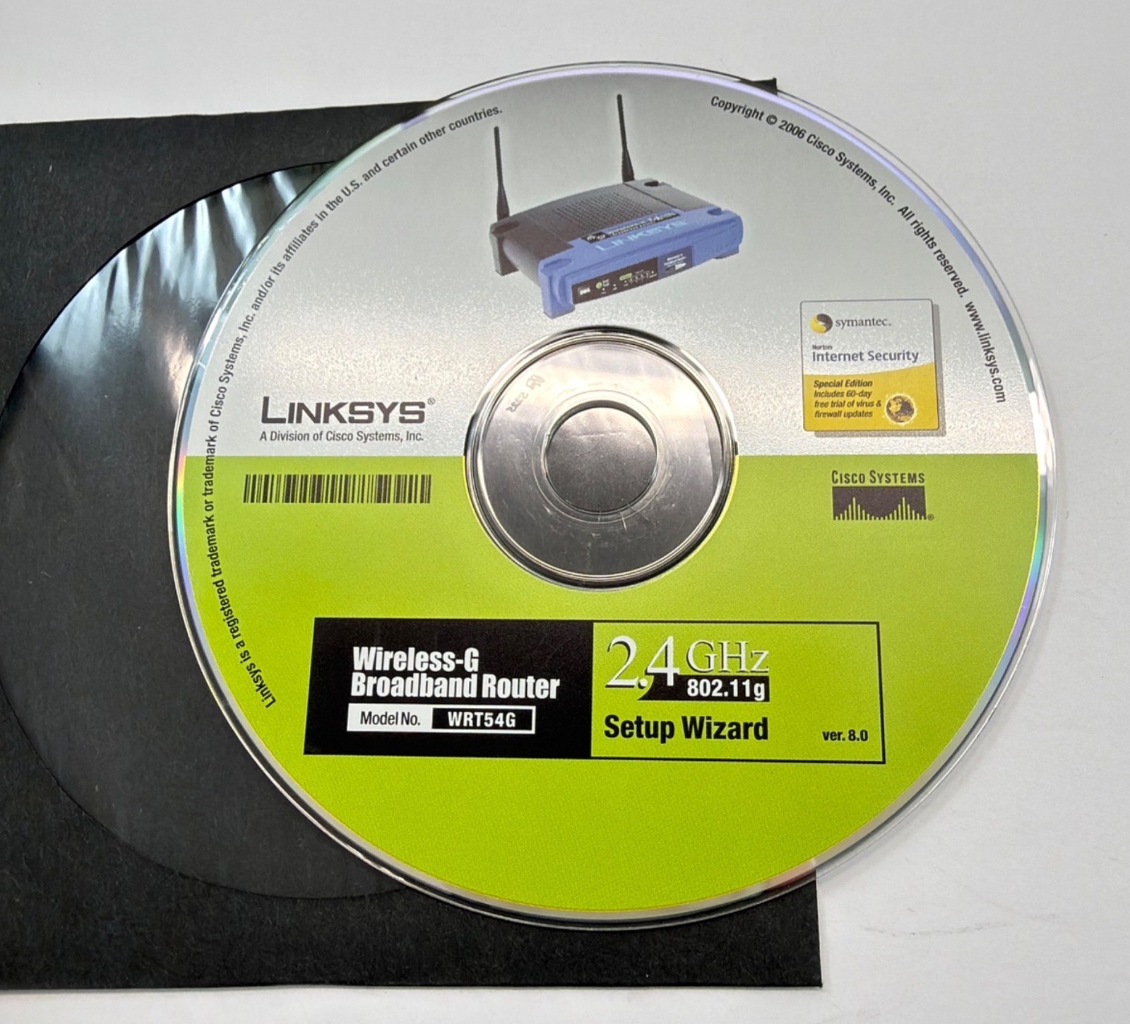 Linksys Wireless-G Broadband Router WRT54G Setup CD ONLY V8.0 Cisco Systems